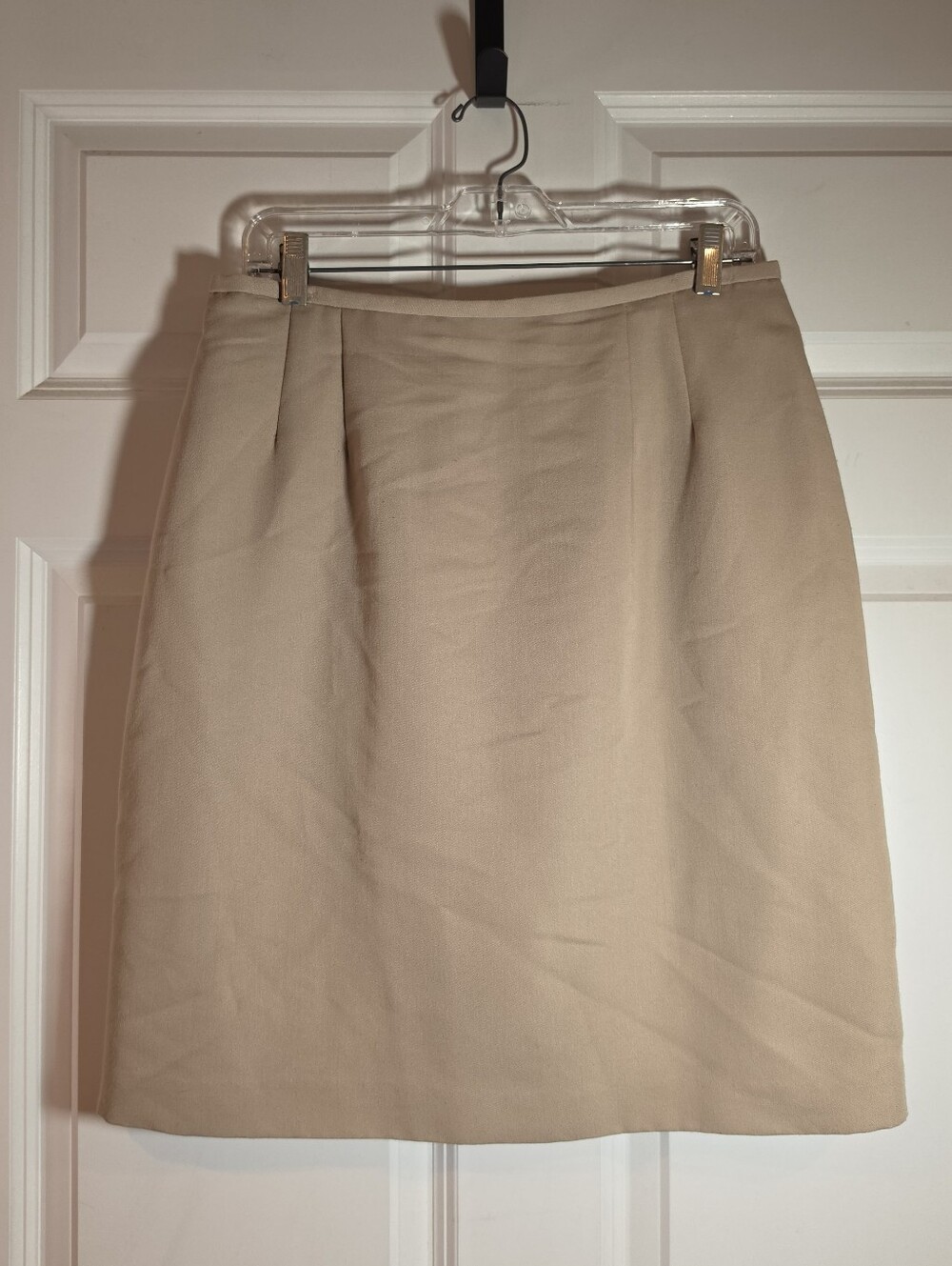 Michele New York Vintage Classic Women's Beige Zip Back Skirt Size 14